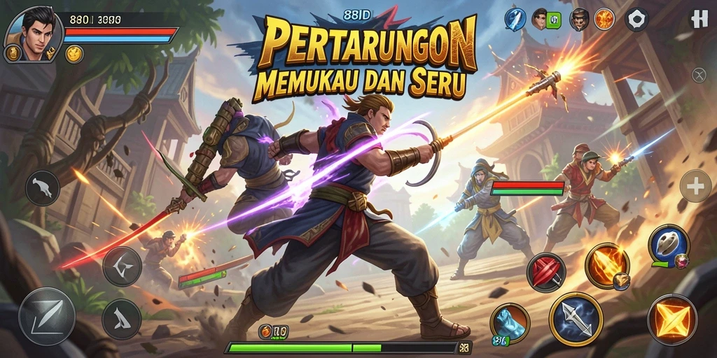 Tangkapan layar gameplay 88ID dengan aksi pertempuran yang seru.