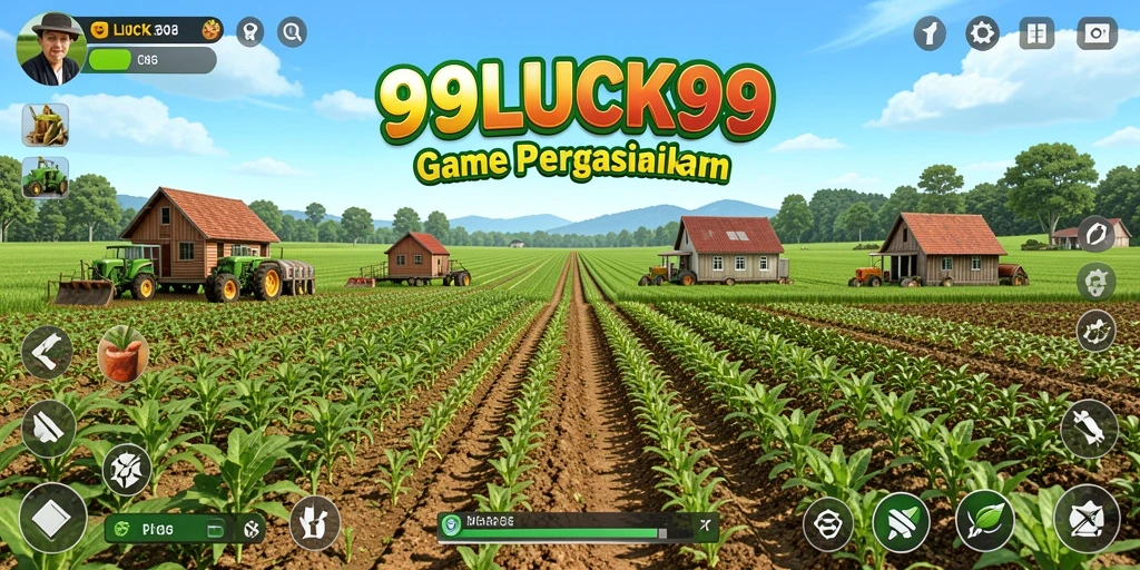Screenshot yang menunjukkan gameplay 99LUCK99 dalam mengelola kebun.