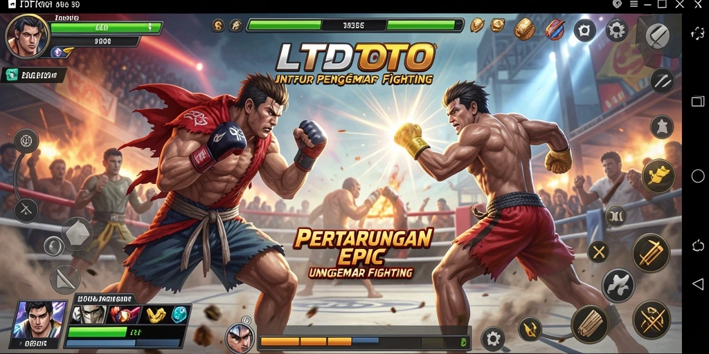 Tampilan aksi pertarungan mendebarkan di LTDTOTO dengan karakter yang beragam.