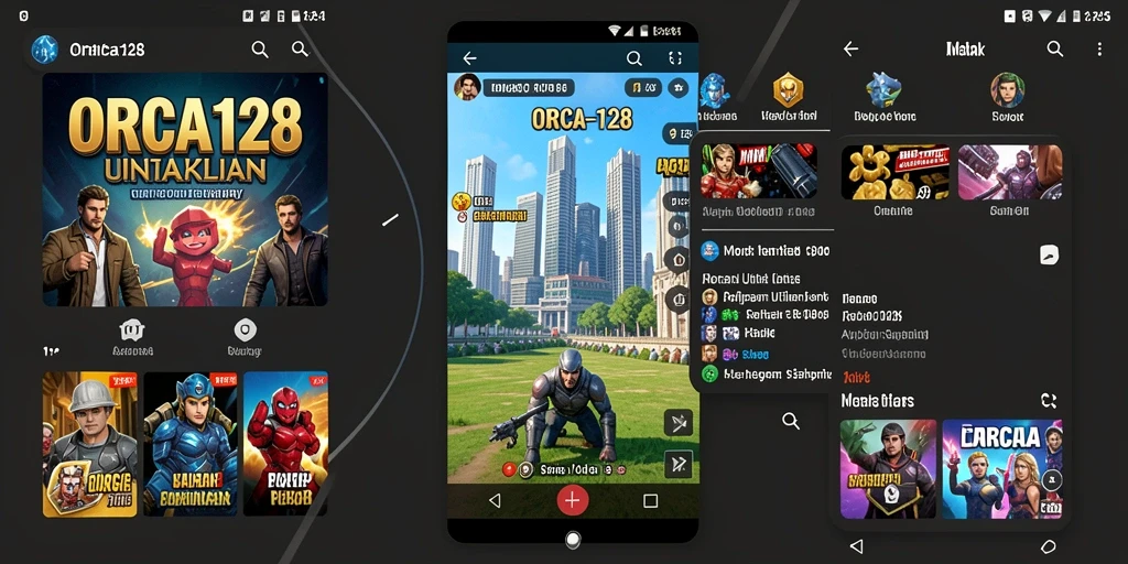 Tampilan antarmuka pengguna ORCA128 yang menarik dan intuitif.