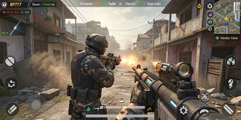Gameplay seru RP777 dengan aksi pertempuran yang intens.
