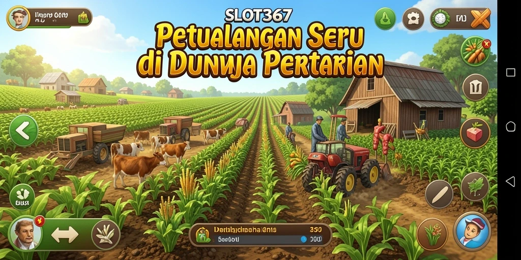 Tangkapan layar menampilkan gameplay SLOT367 di kebun yang indah.