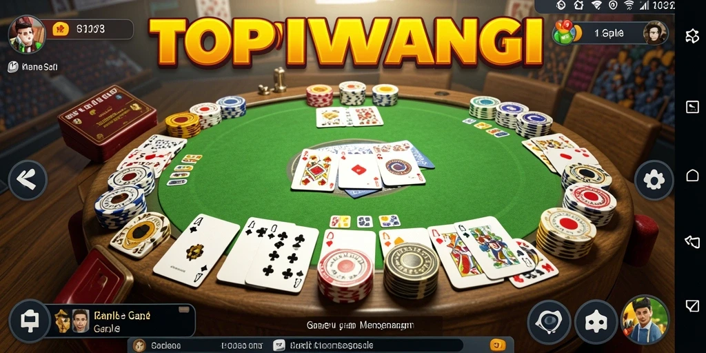 Tampilan gameplay seru di aplikasi Gaple TOPIWANGI.