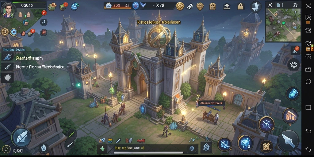 Tangkapan layar gameplay X78 yang menampilkan pertahanan menara yang kokoh.